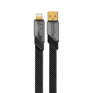WEKOME WDC-190 Mecha Series USB-A–Lightning laadimis- ja andmekaabel, 1 m, Tarnish värvitoonis