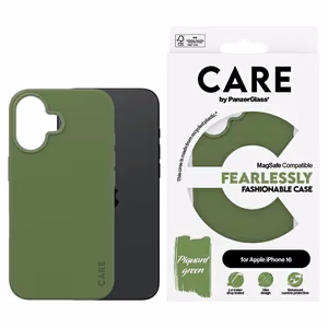 CARE by PanzerGlass Fashion Ümbris iPhone 16 6.1" roheline/roheline MagSafe 1385