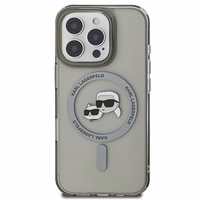 Karl Lagerfeld IML Metal Karl&Choupette Head MagSafe Ümbris jaoks iPhone 16 Pro Max - must