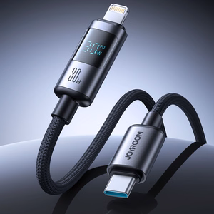 Joyroom S-A16 Pro Prism Series 30W USB-C - Lightning Kaabel with Display 1.2m - must