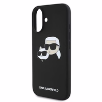 Karl Lagerfeld Silicone Ümbris Nauble Heads Print MagSafe jaoks iPhone 16 Plus - Must