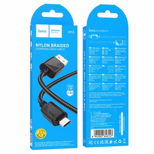 Kaabel USB A to Micro USB Hoco 2,4A 1 m X113 must