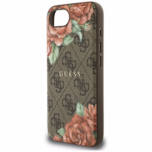 Guess 4G Flowers Print MagSafe ümbris jaoks iPhone 16e - brown