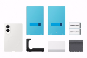 Samsung Galaxy Z Fold8 silikoonist magnetümbris 2 peegeldusvastase kilega, kreemikas