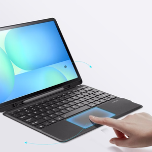 Dux Ducis DK-seeria taustvalgustusega klaviatuurümbris Samsung Tab S10 FE+ (Plus) jaoks, must