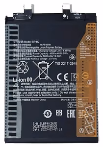 Aku original Xiaomi Redmi Note 12 Pro 5G/Poco X5 Pro 5G/Poco F5 5G 5000mAh BP4K