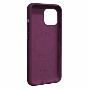 Etteri Silicone Mag ümbris iPhone 15 6,1 tolli jaoks, tume kirsipunane