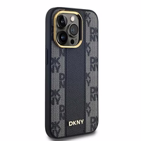 DKNY Leather Checkered Mono Pattern MagSafe Ümbris jaoks iPhone 14 Pro Max - Must