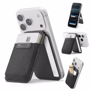 Spigen Slim Fold S314-4 MagSafe magnetiline telefoni kaarditasku – must