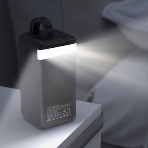 Wozinsky W8-B 50000mAh 30W akupank, 2xUSB-A, 2xUSB-C, USB micro, taskulambiga, must