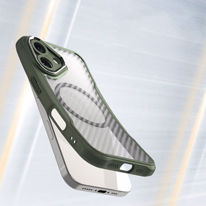 Leading Series MagSafe Silicone Ümbris jaoks iPhone 16 Plus - Roheline