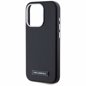 Karl Lagerfeld FW Metal Plate MagSafe iPhone 15 Pro Ümbris - Must