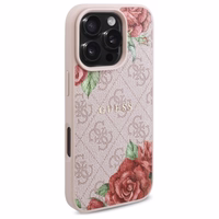 Guess GUHMP16XP4ROPEMCP iPhone 16 Pro Max 6.9" roosa/roosa hardcase 4G Flowers Print MagSafe