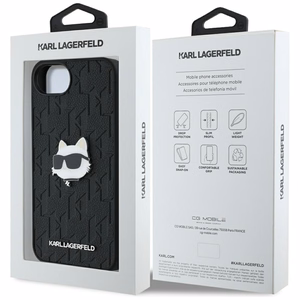Karl Lagerfeld Monogram Choupette Head Pin iPhone 16e Ümbris - Must