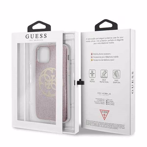 Guess GUHCN58PCUGLPI iPhone 11 Pro roosa/roosa hard case 4G Circle Glitter