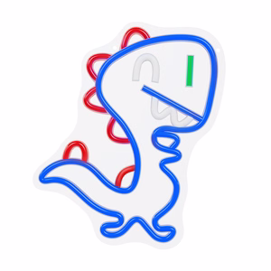 Neon PLEXI LED JURASSIC BABY DINO sinine FLNJ01 Forever Light