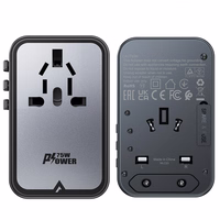 Universal Travel Laadija Acefast Z1 75W GaN 2xUSB-A/3xUSB-C must