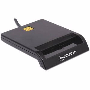Manhattan USB-A kontakt-kiipkaardilugeja, 12 Mbps, väline, must, kaabel 105 cm