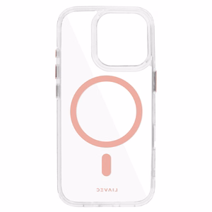 Liavec Glossy Magsafe Clear Ümbris do Iphone 16 Pro różowy