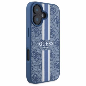 Guess 4G Printed Stripes MagSafe ümbris jaoks iPhone 16 - sinine