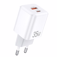 Laadija Awei PD66-EU 35W GaN USB-A/USB-C valge