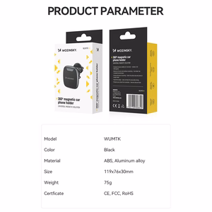 Wozinsky WUMTK Magnetic Phone Hoidja jaoks Car Air Vent - must