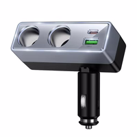 Car charger Hoco 1xUSB A + 1xUSB C+2x cigarette lighter ports PD QC3.0 max 240W/24V Z65B black