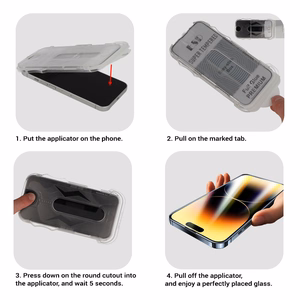 Full Glue Easy-Stick Box karastatud klaas iPhone 11, must