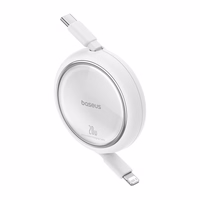 Baseus Free2Pull Kaabel Retractable USB-C / Lightning 20W 1m - valge