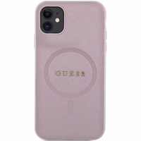 Guess GUHMN61PSAHMCP ümbris jaoks iPhone 11 / Xr - roosa Saffiano MagSafe