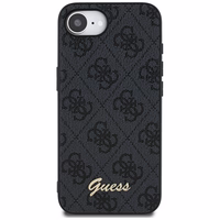 Guess 4G Script Logo MagSafe ümbris jaoks iPhone 16e - must