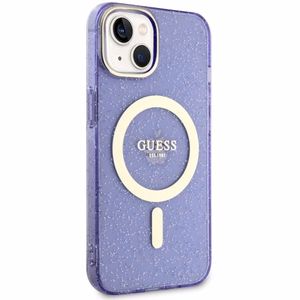 Guess GUHMP14MHCMCGU iPhone 14 Plus 6.7" фиолетовый/фиолетовый hardcase Glitter Gold MagSafe