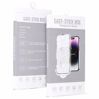 Karastatud klaas Full Glue Easy-Stick Box jaoks IPHONE 15 PRO BLACK
