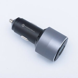 Car laadija Forcell F-Energy Alu 2 x USB C + USB A QC4.0 PD SFC2.0 3A 85W hall