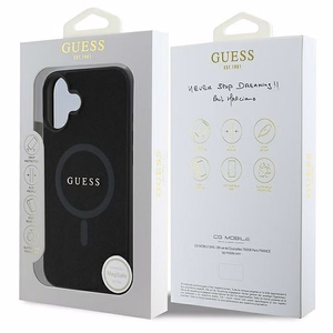 GUESS ümbris jaoks IPHONE 16 Plus compatible with MagSafe GUHMP16MPSAHMCK (PU Saffiano Classic Logo) must
