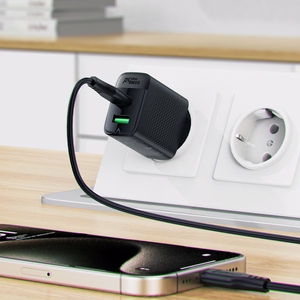 Acefast A78 Laadija Network GaN USB-A / USB-C PD 20W - must