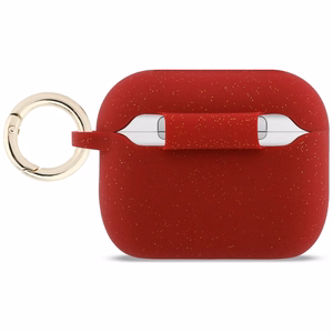 Guess Silikoon Glitter Ring Ümbris for AirPods Pro 3 - punane and Glitter