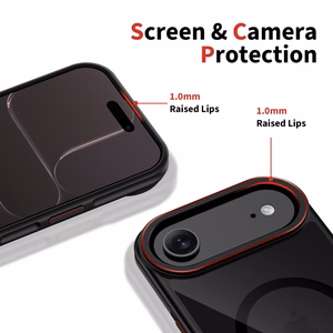 Tech-Protect MagHybrid MagSafe Ümbris jaoks iPhone Air - Must and Punane