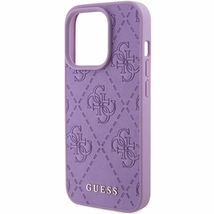 Guess чехол для iPhone 15 Pro GUHCP15LP4EPMU (Quilted 4G Classic) светло-фиолетовый