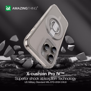 Amazing Thing Titan Pro Mag Ring Grip Ümbris 10FT IP156.1PTRGY jaoks Iphone 15 Pro titanium