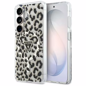 Guess ümbris IML Leopard Print Triangle MagSafe for Samsung Galaxy S26 must