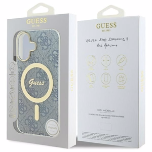 Guess IML 4G MagSafe iPhone 16 Ümbris - sinine