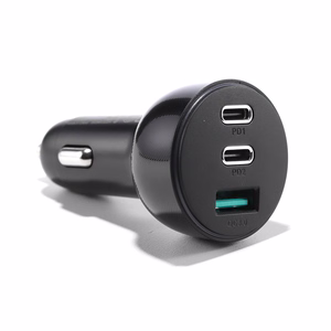 Joyroom 70W car Laadija with 3 ports: USB, 2 x USB C must (JR-CL26)