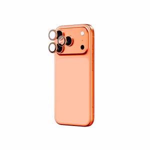 AmazingThing AR Sapphire Kaamera Objektiiv Klaas jaoks iPhone 17 Pro / Pro Max - koos oranž Raam