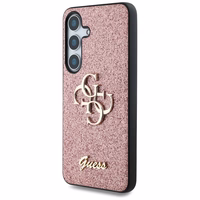 Guess Fixed Glitter Big 4G Metal Logo Ümbris jaoks Samsung Galaxy S25 roosa