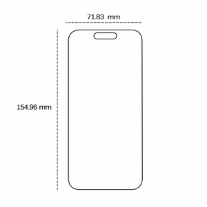 Закалённое стекло 2,5D для iPhone 15 Pro Max 6,7"