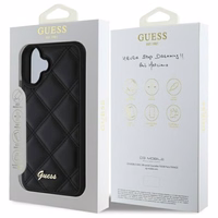 Guess Quilted Metal Logo iPhone 16 Plus Ümbris - Must