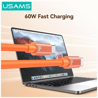 Kaabel USAMS U97 60W USB-C - USB-C handstrap 30cm oranž