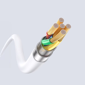 Dudao L25ST 5A USB-A - USB-C kaabel pehme silikoonpõimikuga 1m - valge