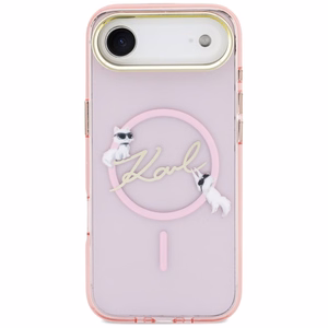 Karl Lagerfeld IML Choupettes Karl Script Logo MagSafe чехол для iPhone Air розовый